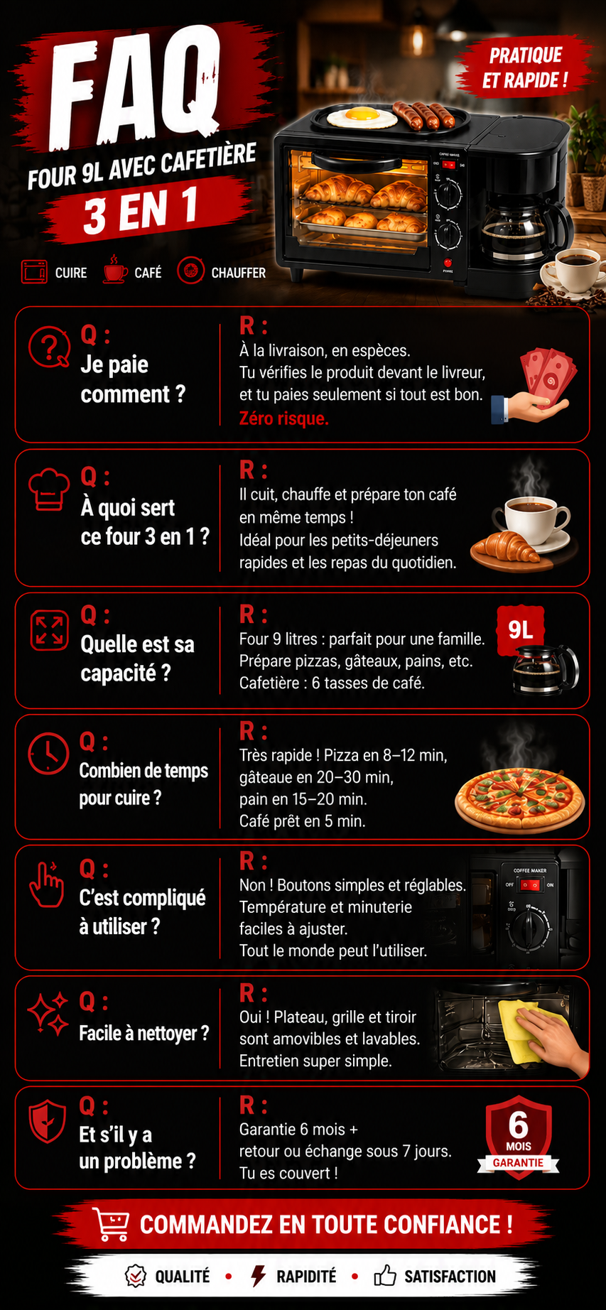 Machine à petit-déjeuner posée sur un plan de travail