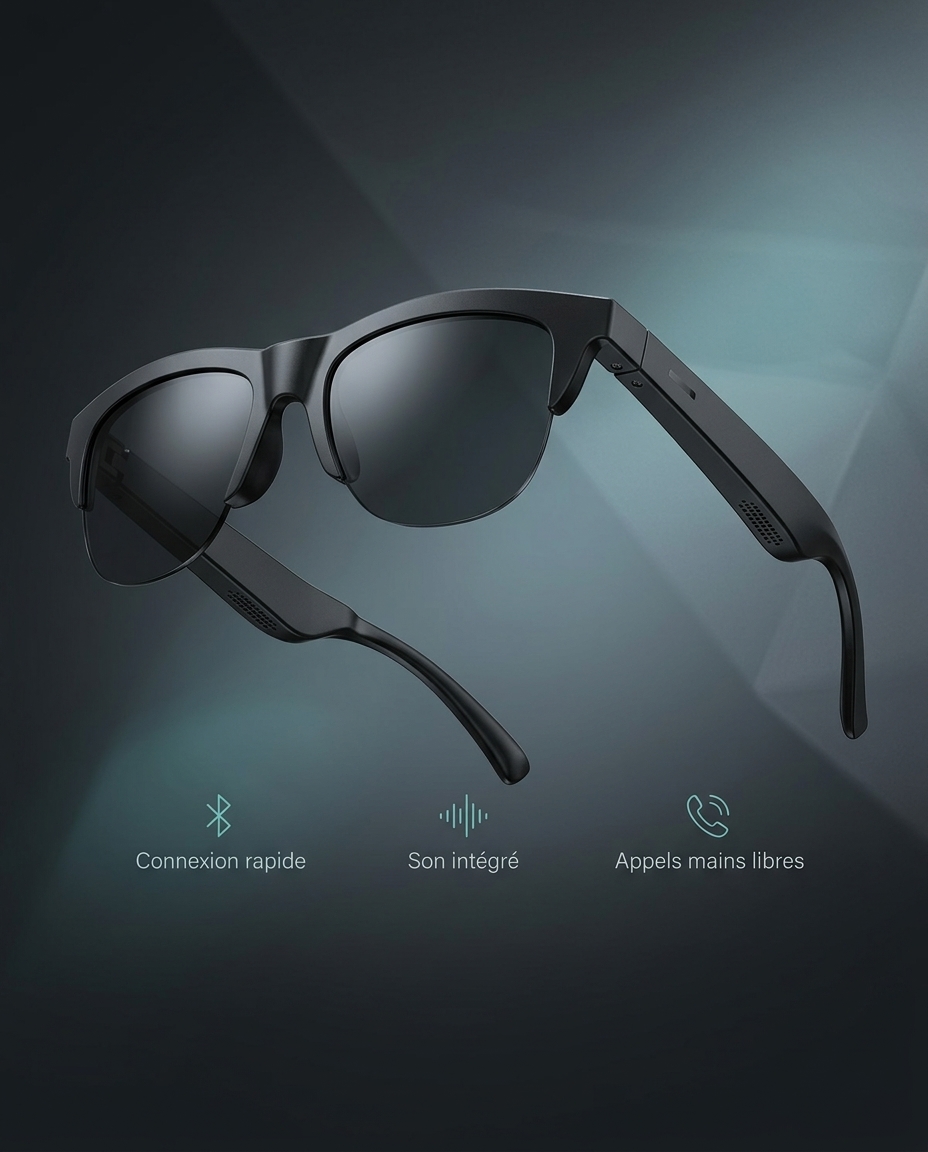 Lunettes de Soleil Connectées Bluetooth SmartAudio™ - Son Stéréo & Appels Mains Libres 3