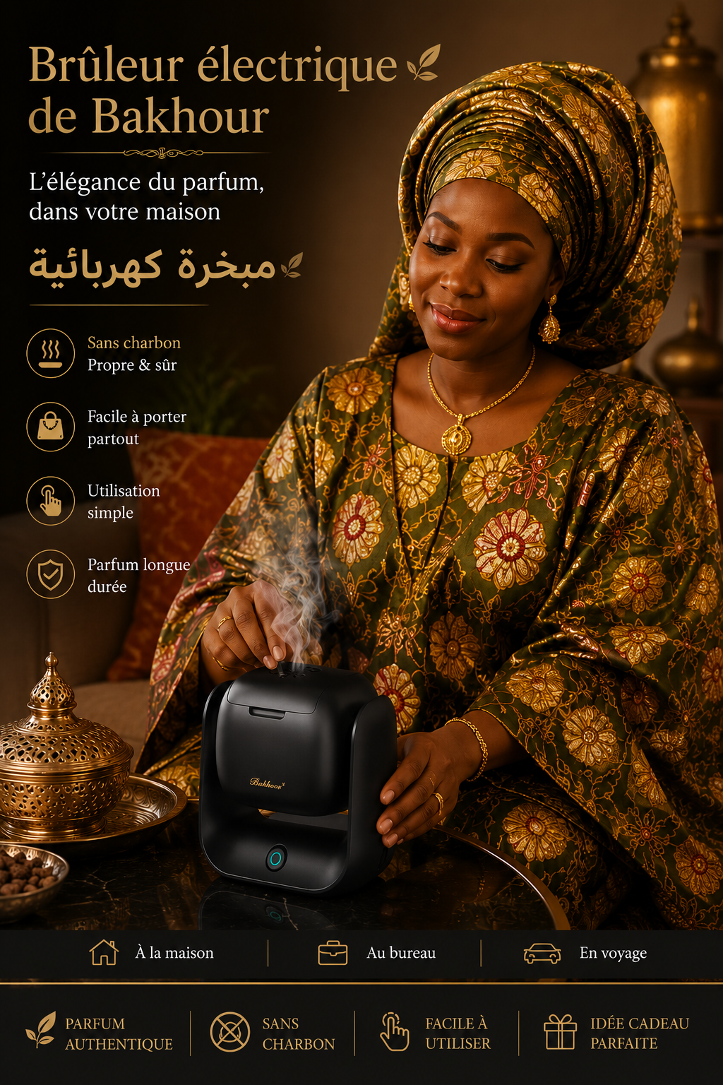 Brûleur électrique de Bakhour | مبخرة كهربائية  ✨ Le parfum du Bakhour, بطريقة سهلة وعصرية… sans charbon ! 5