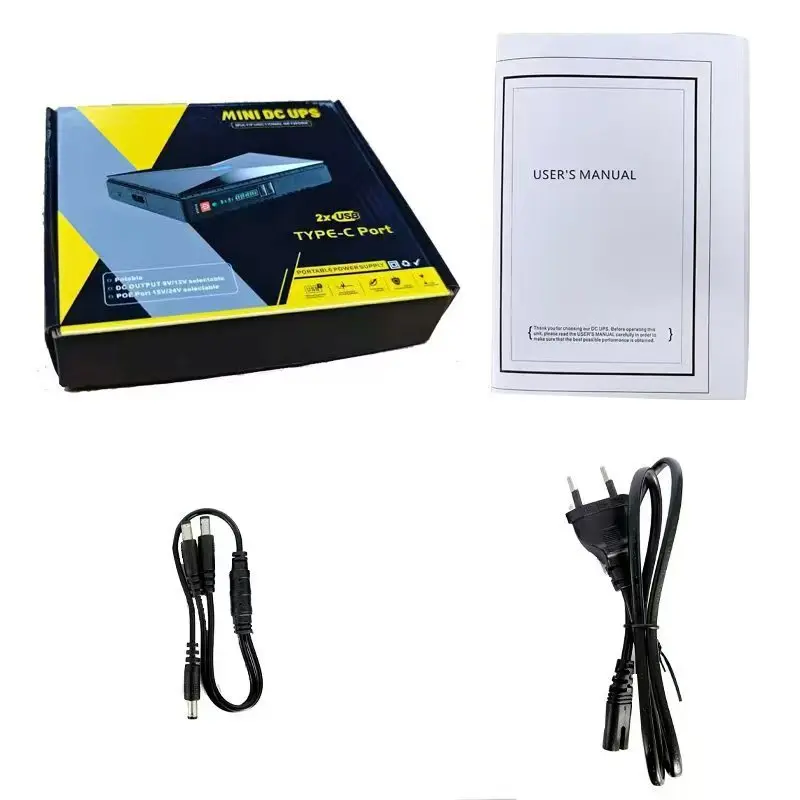 Mini Onduleur UPS Portable pour Routeur wifi & camera - batterie 8800 mAh - Sorties USB 5V, DC 9V/12V, PoE 15V/24V