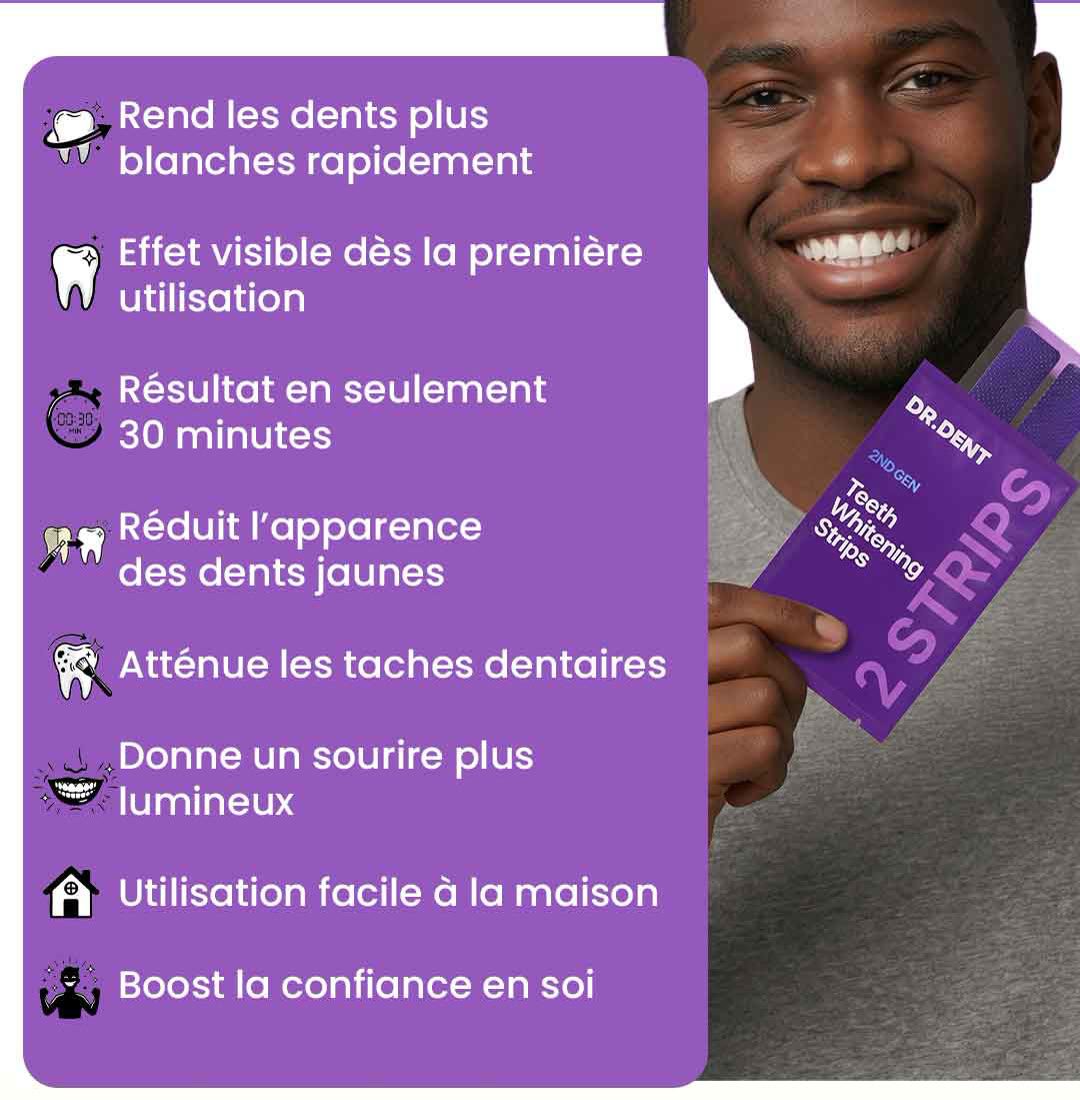 Bandes Blanchissantes Violettes pour les Dents 2