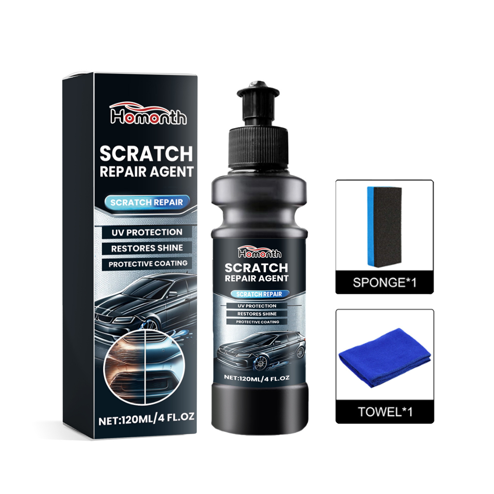 KIT D'ÉLIMINATION DE RAYURES HOMONTH 4