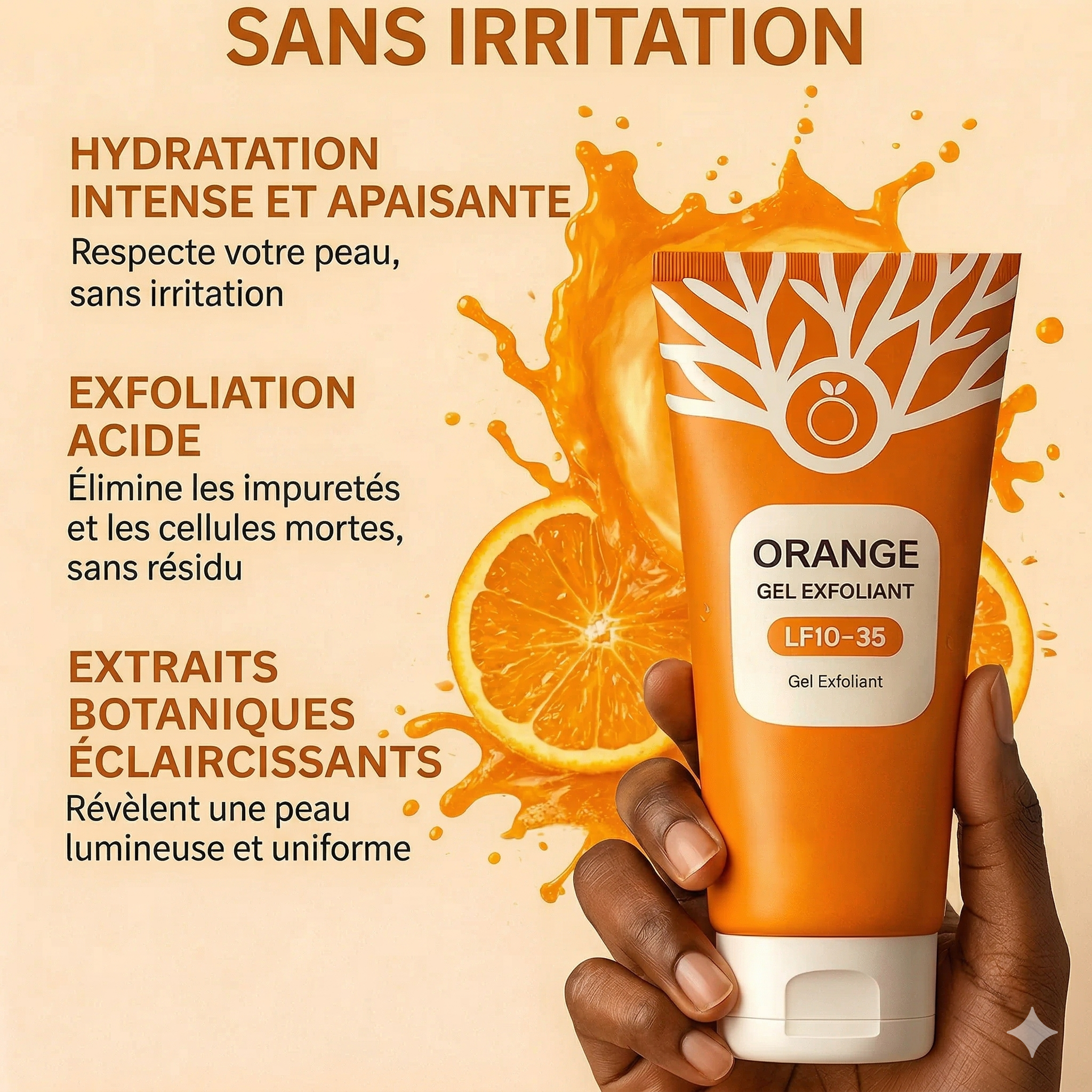Gel Exfoliant Orange Sans Irritation