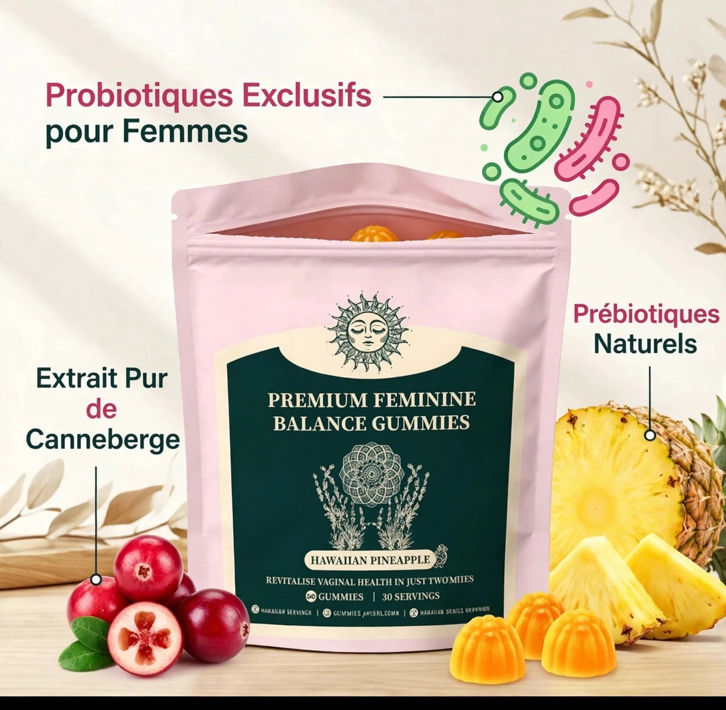 Gummies Probiotique Équilibré féminin et naturel  5