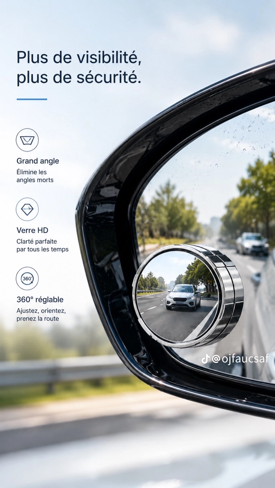 Miroir d’angle mort de voiture  2