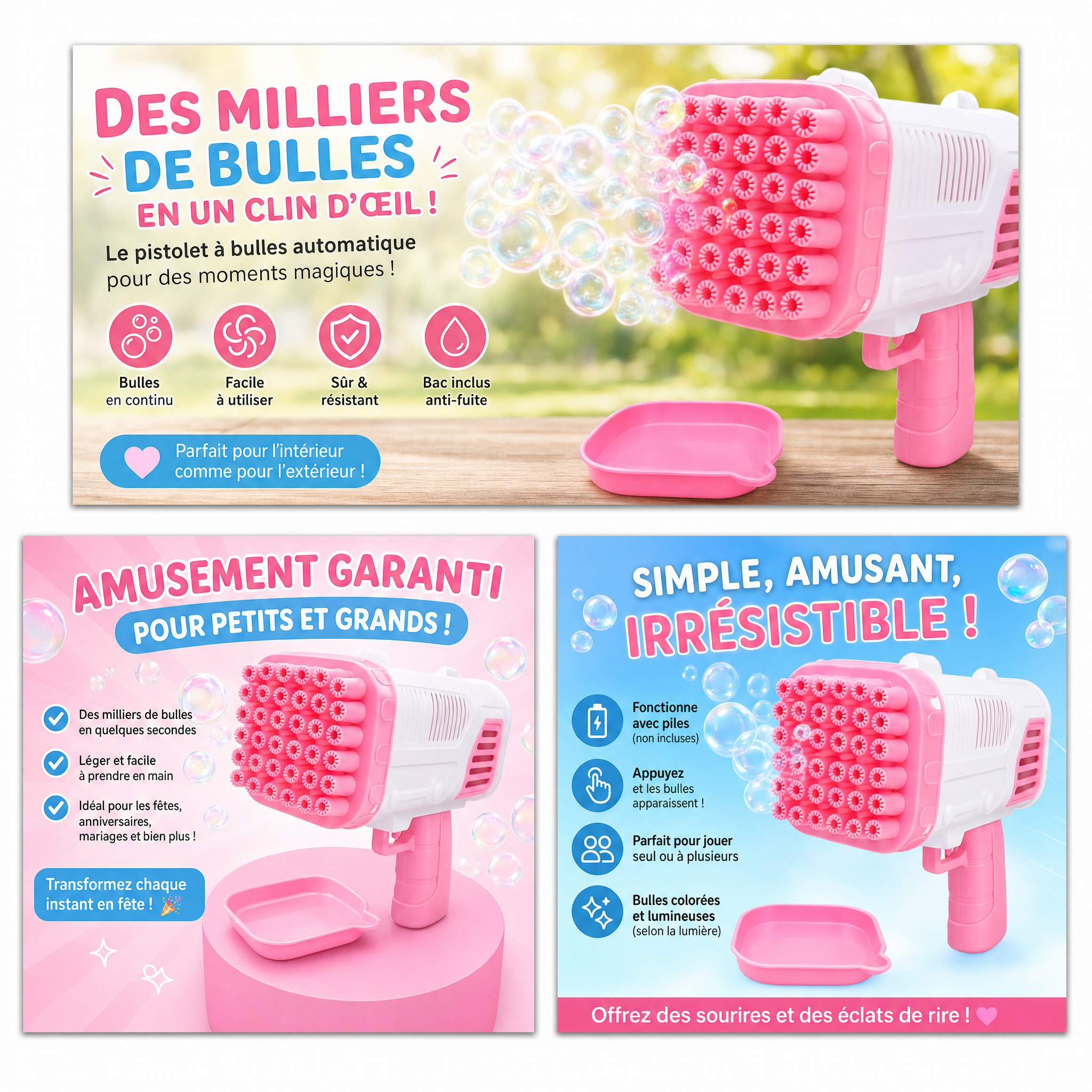 Pistolet à Bulles Électrique 36 Trous 7