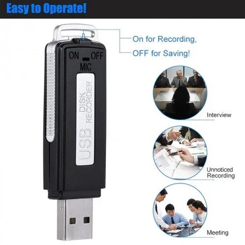 ClĂ© USB Enregistreur Espion Intelligent HD - Dictaphone Furtif Haute FidĂ©litĂ© SpyVocalâą