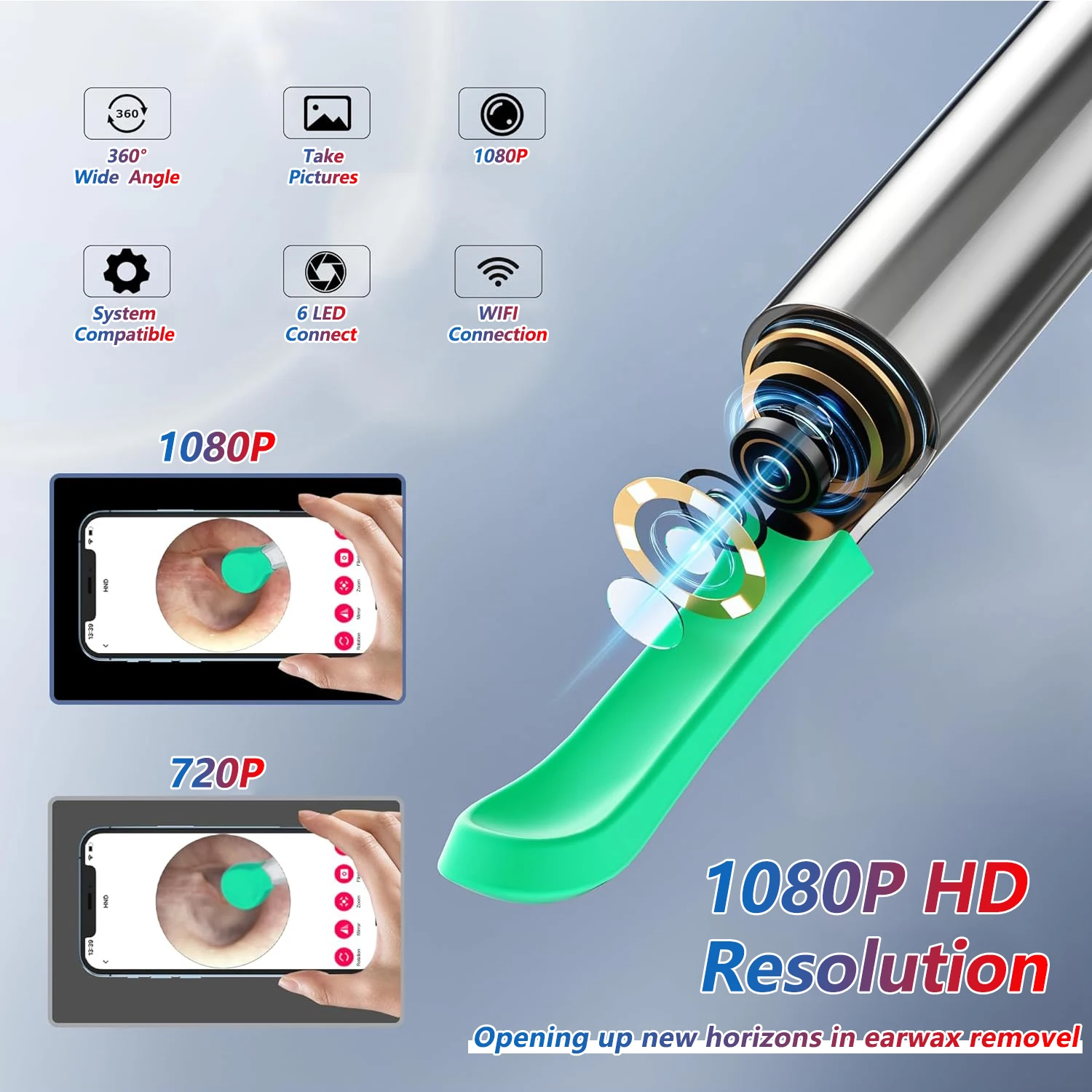 EarVision™ - Nettoyeur d'Oreilles Visuel Intelligent HD sans Fil 3